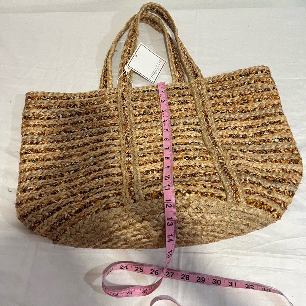 Shiraleah Tan Woven Tote Bag - Picture 8 of 14